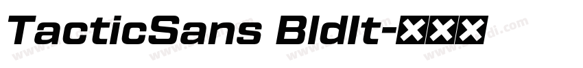 TacticSans BldIt字体转换